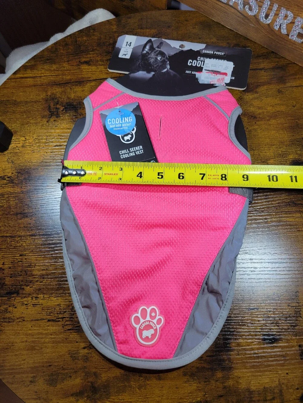 Canada Pooch Chill Seeker Cooling Vest - Hot Pink & Gray